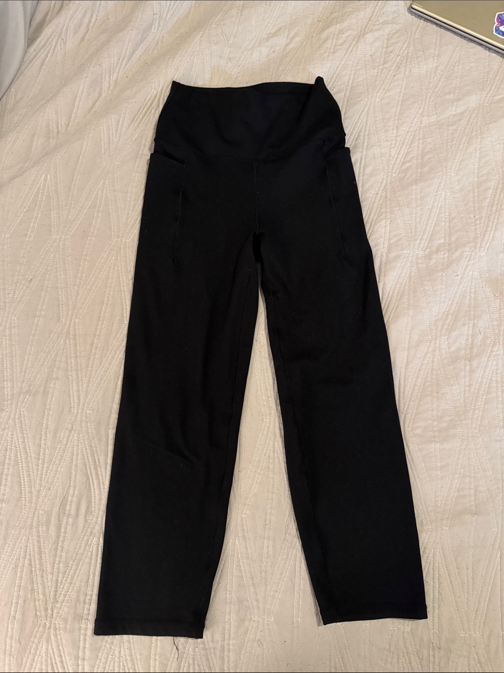 Balance Collection Black Leggings with Label Detail